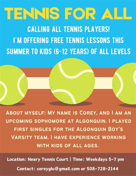 Free Tennis Tutorial .